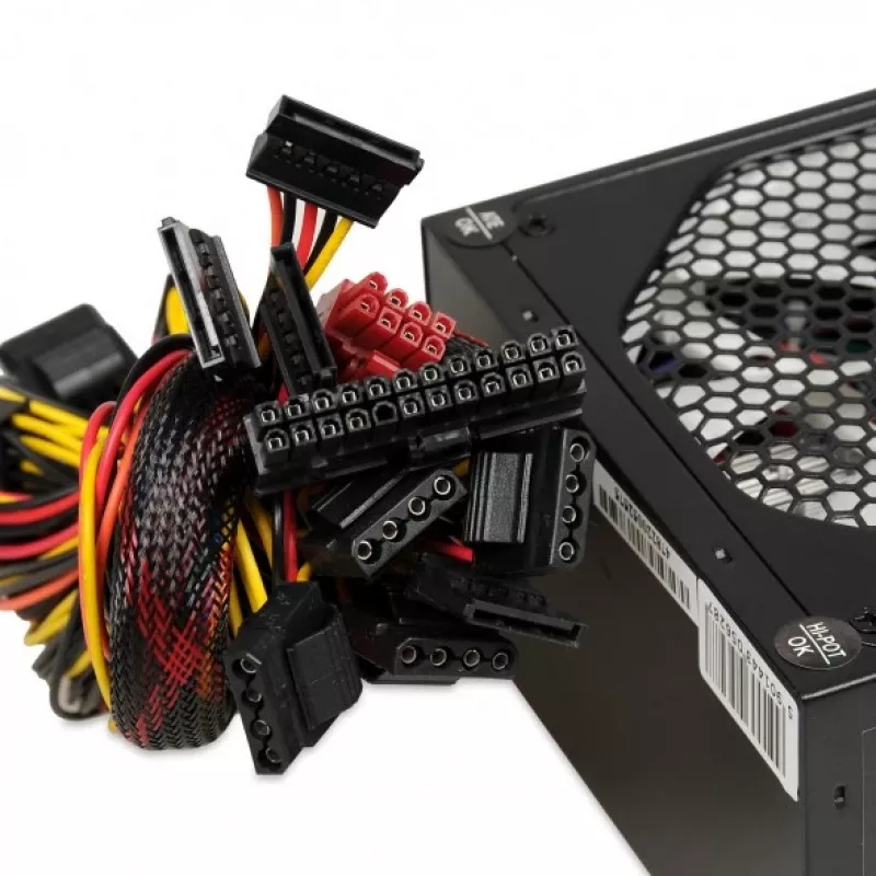 Toiteplokk IBOX iBox Aurora 500 W 20+4 pin ATX, 140 mm ventilaator, valge