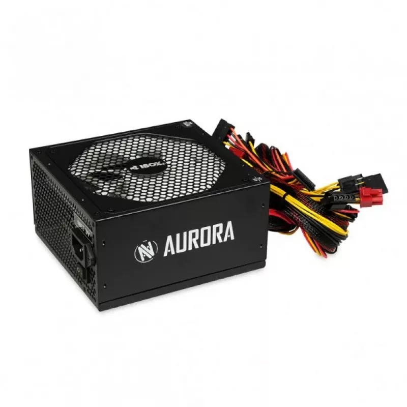 Toiteplokk IBOX iBox Aurora 600 W 20+4 pin ATX, 140 mm ventilaator, metallkorpus, must