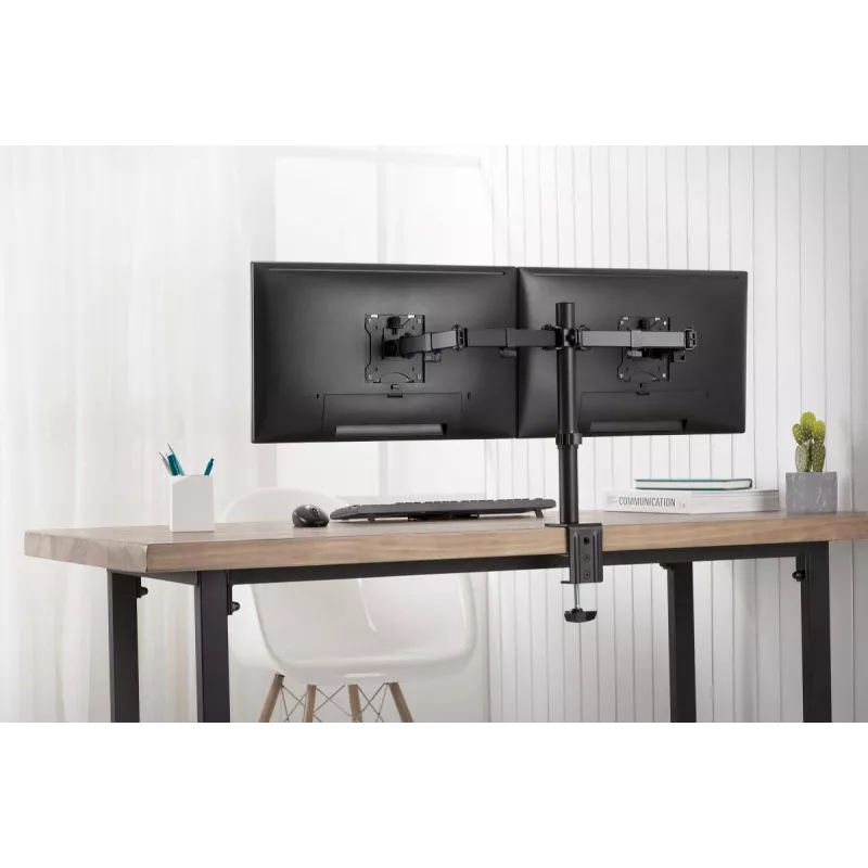 DIGITUS Univer.dual Monitor Clamp Mount 17-32in 2x 8kg (max.) Must