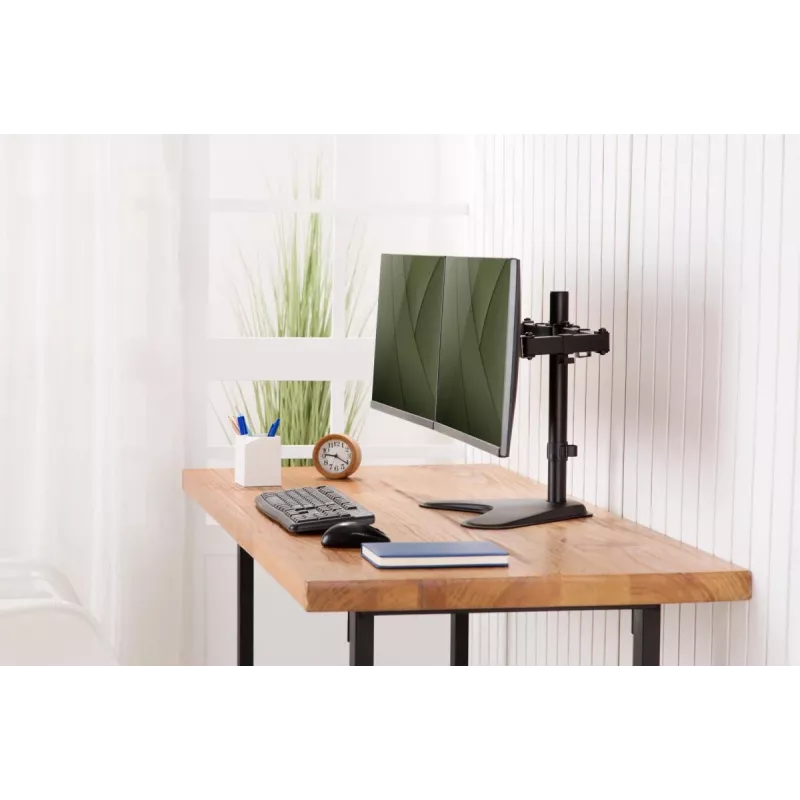 DIGITUS universaalne kahe monitori alus 17–32 tolli 2x 8 kg (maks) must