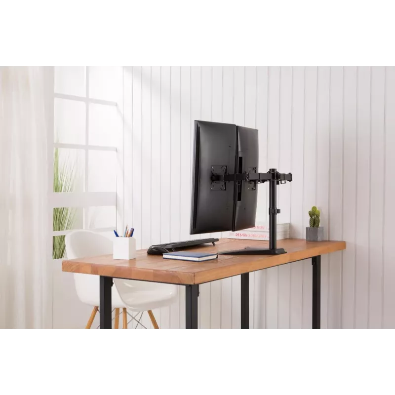 DIGITUS universaalne kahe monitori alus 17–32 tolli 2x 8 kg (maks) must
