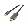 DIGITUS USB-C - HDMI adapter, 2m 4K/30Hz, must, metallkorpus