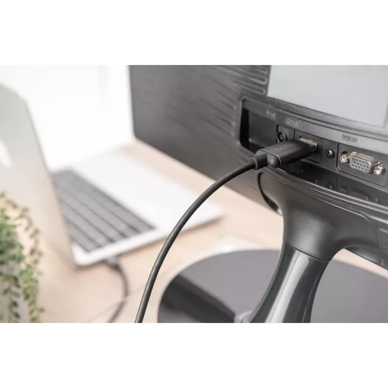 DIGITUS USB-C - HDMI adapter, 2m 4K/30Hz, must, metallkorpus