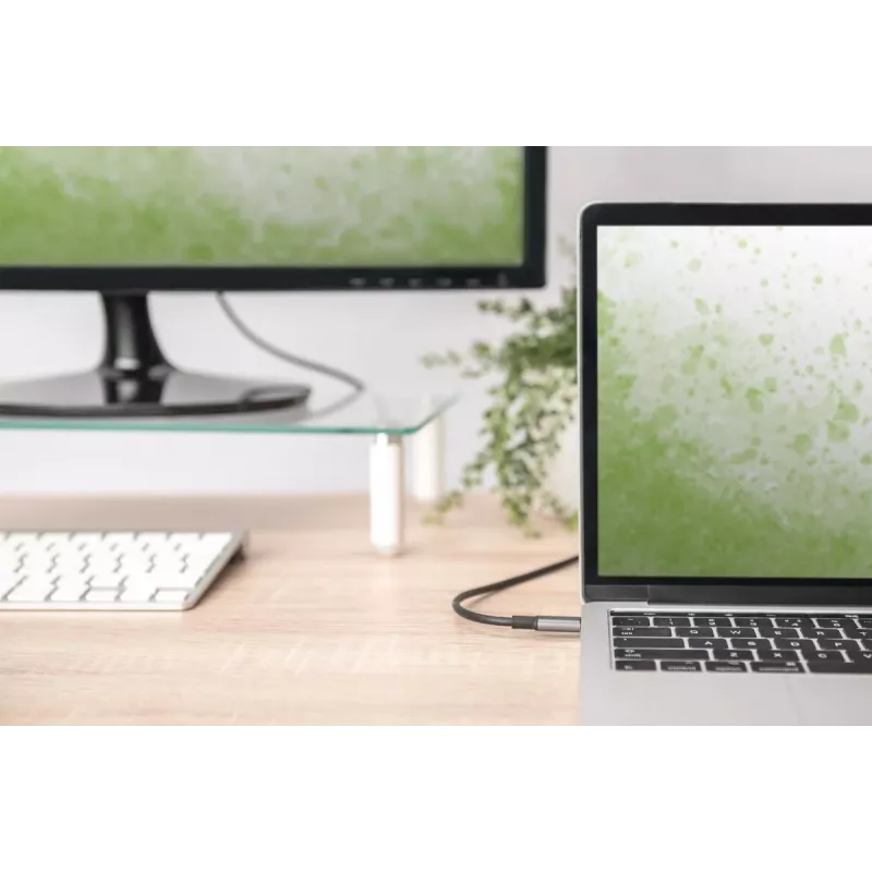 DIGITUS USB-C - HDMI adapter, 2m 4K/30Hz, must, metallkorpus