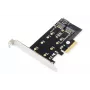 DIGITUS M.2 NGFF/NVMe SSD Pci-e lisakaart toetab B, M ja B+M võtit, suurused 80, 60, 42 ja 30 mm