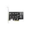 DIGITUS M.2 NGFF/NVMe SSD Pci-e lisakaart toetab B, M ja B+M võtit, suurused 80, 60, 42 ja 30 mm
