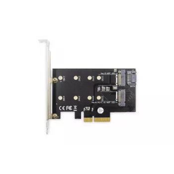 DIGITUS M.2 NGFF/NVMe SSD Pci-e lisakaart toetab B, M ja B+M võtit, suurused 80, 60, 42 ja 30 mm