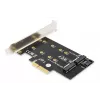 DIGITUS M.2 NGFF/NVMe SSD Pci-e lisakaart toetab B, M ja B+M võtit, suurused 80, 60, 42 ja 30 mm
