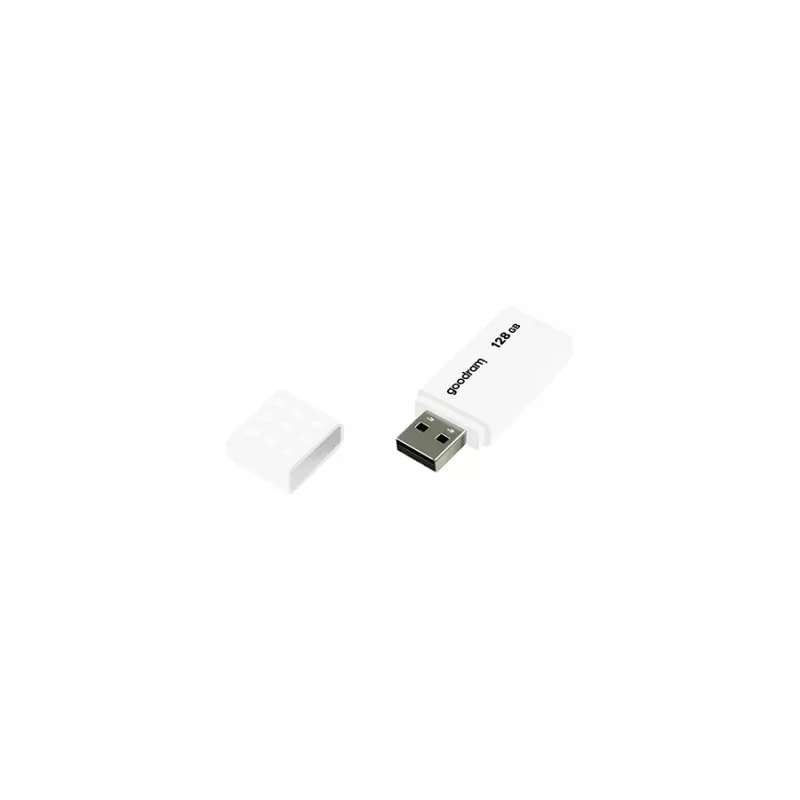 USB-mälupulk GOODRAM UME2 128 GB USB 2.0 Type-A, valge, 20 MB/s lugemine, 5 MB/s kirjutamine