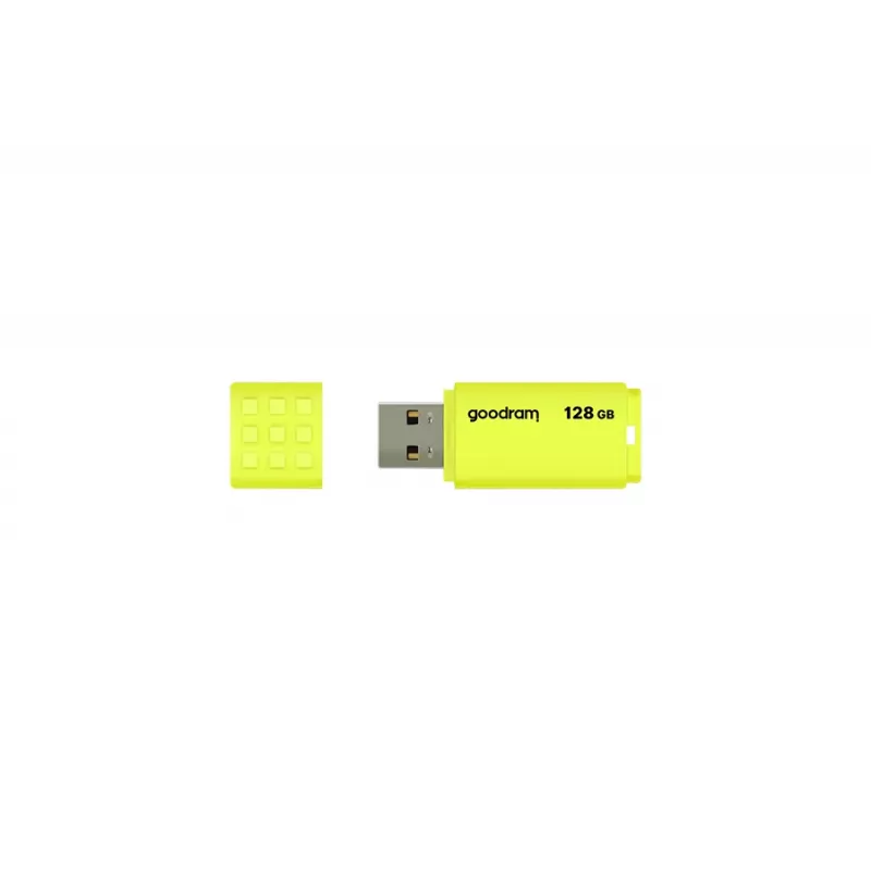 USB-mälupulk GOODRAM UME2 128 GB USB 2.0 Type-A, kollane, 21×51 mm