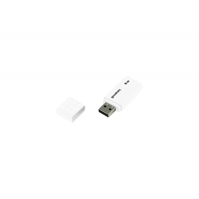 USB-mälupulk GOODRAM UME2 8 GB USB 2.0 Type-A, valge, 20 MB/s lugemiskiirus, 5 MB/s kirjutamiskiirus