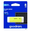 USB-mälupulk GOODRAM UME2 8 GB USB 2.0 Type-A, kollane, korgiga disain