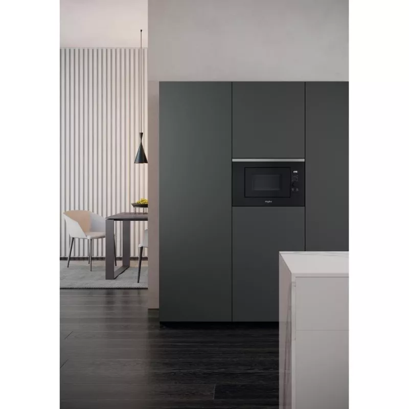Sisseehitatud grillmikrolaineahi WHIRLPOOL WMF201G, 800 W, 20 L, roostevaba teras/must