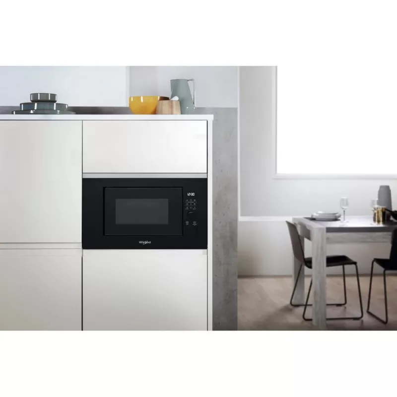 Sisseehitatud grillmikrolaineahi WHIRLPOOL WMF201G, 800 W, 20 L, roostevaba teras/must