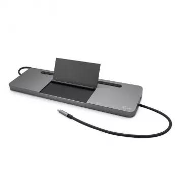 i-tec Metalli USB-C ergonoomiline 4K 3x ekraani dokkimisjaam + toiteedastus 85 W