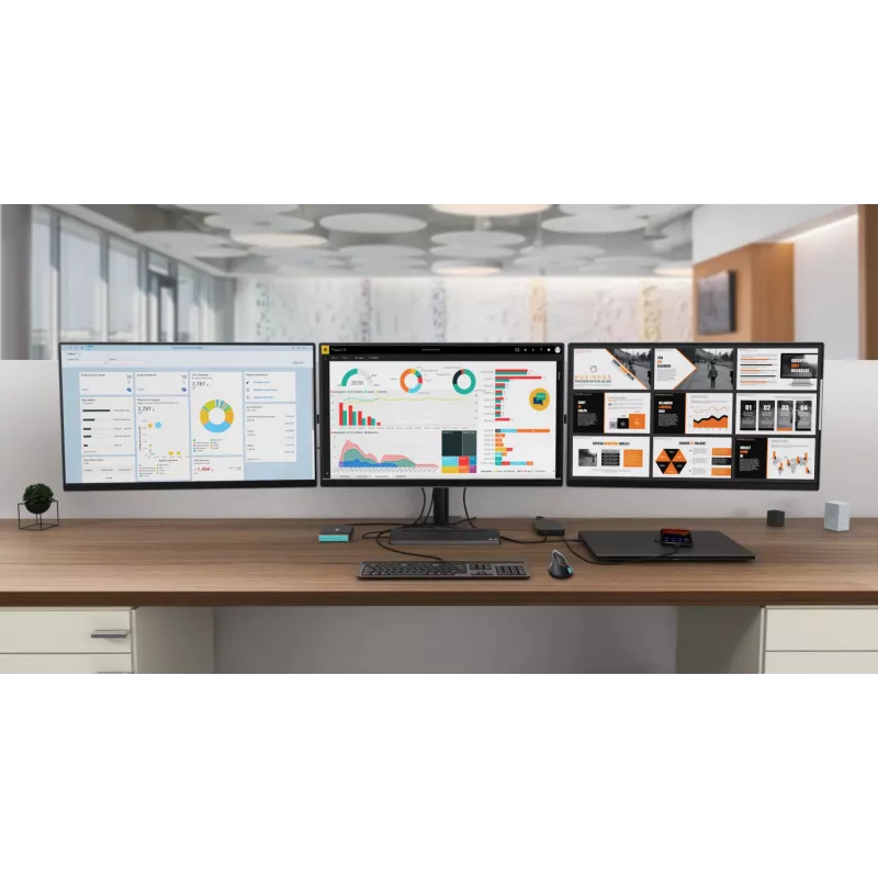 i-tec Metalli USB-C ergonoomiline 4K 3x ekraani dokkimisjaam + toiteedastus 85 W