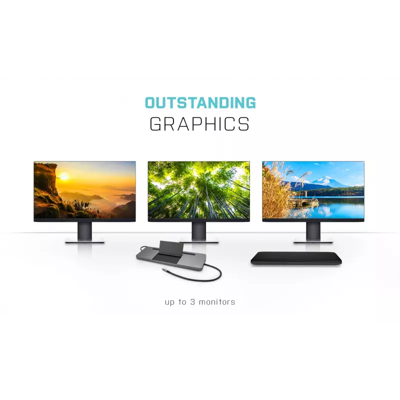 i-tec Metalli USB-C ergonoomiline 4K 3x ekraani dokkimisjaam + toiteedastus 85 W