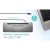 i-tec Metalli USB-C ergonoomiline 4K 3x ekraani dokkimisjaam + toiteedastus 85 W