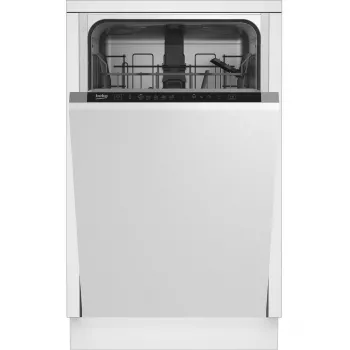 Sisseehitatud nõudepesumasin BEKO DIS35026 — kitsas 45 cm, 10 katet, 48 dB, 5 programmi, energiaklass E