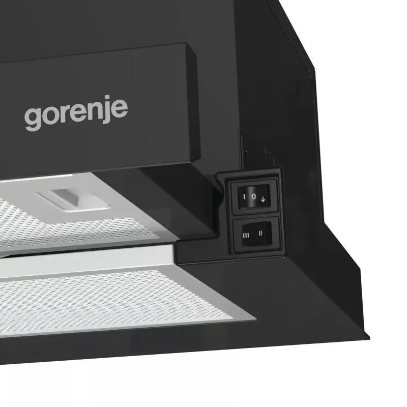 Gorenje TH60E3B õhupuhasti Poolsisseehitatav (väljatõmmatav) Must 350 m³/h