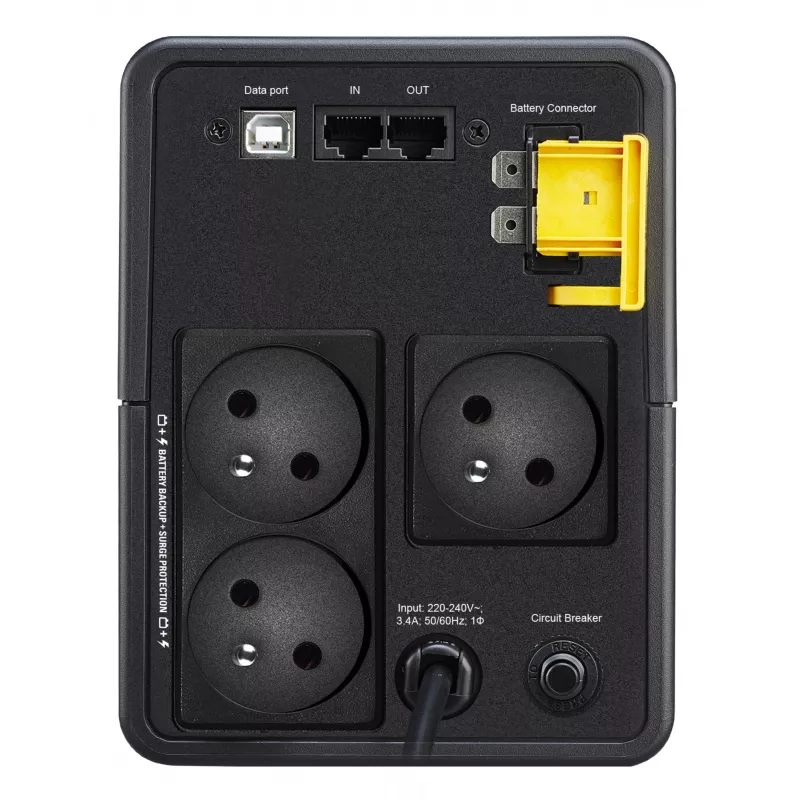 APC BX750MI-FR katkematu toiteallikas (UPS) Line-Interactive 0.75 kVA 410 W 3 AC-pistikupesa