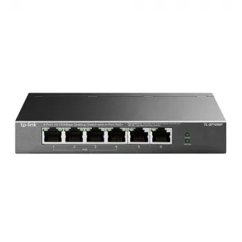 TP-Link TL-SF1006P võrgulüliti Haldamata Fast Ethernet (10/100) Power over Ethernet (PoE) Must