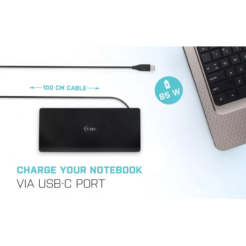 Dokkimisjaam i-tec USB-C Quattro Display dokkimisjaam toiteedastusega 85 W