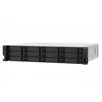 QNAP TS-1273AU-RP-8G NAS/salvestusserver Rack (2U) Ryzen Embedded V1500B 8 GB DDR4 0 TB QNAP QTS Alumiinium, Must