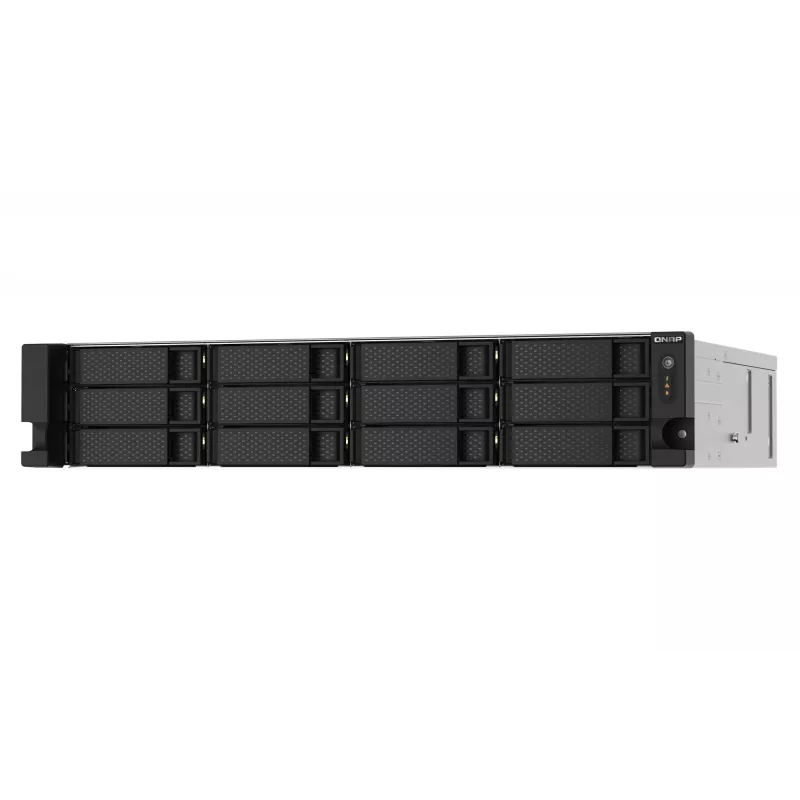 QNAP TS-1273AU-RP-8G NAS/salvestusserver Rack (2U) Ryzen Embedded V1500B 8 GB DDR4 0 TB QNAP QTS Alumiinium, Must