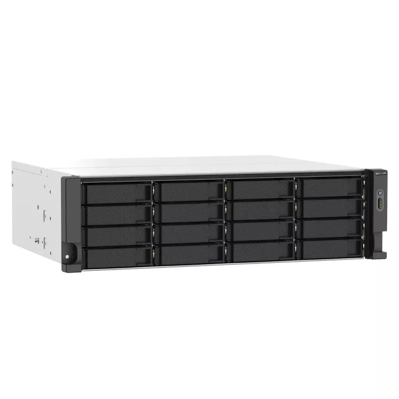 QNAP TS-1673AU-RP-16G NAS/salvestusserver riiul (3U) Ryzen Embedded V1500B 16 GB DDR4 0 TB QNAP QTS Must, Hall