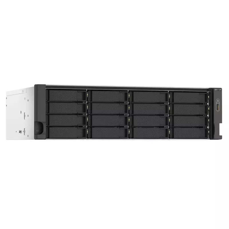 QNAP TS-1673AU-RP-16G NAS/salvestusserver riiul (3U) Ryzen Embedded V1500B 16 GB DDR4 0 TB QNAP QTS Must, Hall