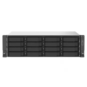 QNAP TS-1673AU-RP-16G NAS/salvestusserver riiul (3U) Ryzen Embedded V1500B 16 GB DDR4 0 TB QNAP QTS Must, Hall