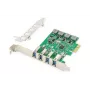 DIGITUS USB Pci-e laienduskaart USB 3.0, 4-pordiline A/F, kiibistik: VL805, isetoitega