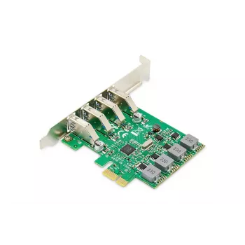 DIGITUS USB Pci-e laienduskaart USB 3.0, 4-pordiline A/F, kiibistik: VL805, isetoitega