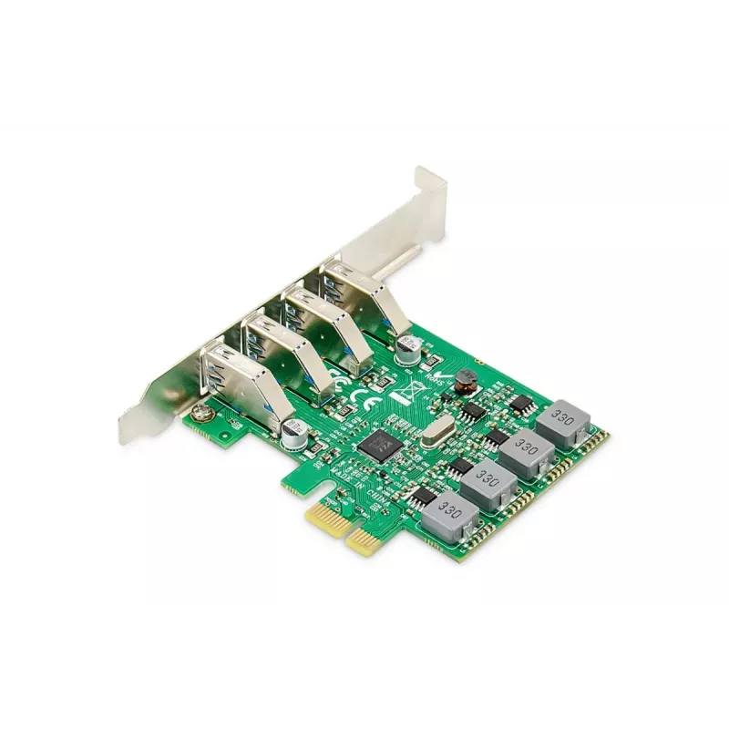DIGITUS USB Pci-e laienduskaart USB 3.0, 4-pordiline A/F, kiibistik: VL805, isetoitega