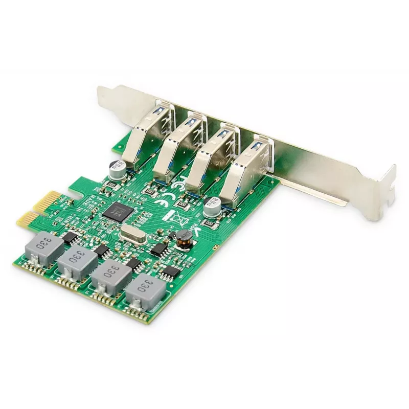 DIGITUS USB Pci-e laienduskaart USB 3.0, 4-pordiline A/F, kiibistik: VL805, isetoitega