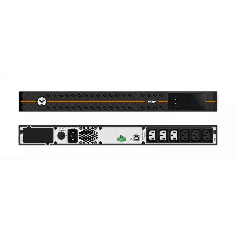 Vertiv Liebert Edge Katkematu toiteallikas (UPS) - 1000VA 900W 230V 1U Line Interactive AVR Rack Mount | 0.9 PF