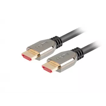 HDMI-kaabel LANBERG CA-HDMI-30CU-0018-BK — HDMI 2.1, 1,8 m, 48 Gbit/s, 7680×4320, 240 Hz, ARC, eARC/Etherneti tugi