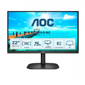 AOC B2 22B2H/EU arvutimonitor 54,6 cm (21,5 tolli) 1920 x 1080 pikslit Full HD LED must
