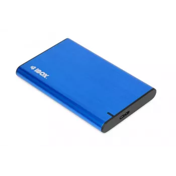 Kõvaketta/SSD-korpus IBOX HD-05 — 2,5-tolline SATA III, USB 3.2 Gen 1 (Micro-USB B), kuni 10 TB, sinine