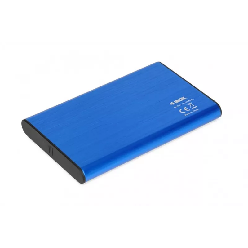 Kõvaketta/SSD-korpus IBOX HD-05 — 2,5-tolline SATA III, USB 3.2 Gen 1 (Micro-USB B), kuni 10 TB, sinine