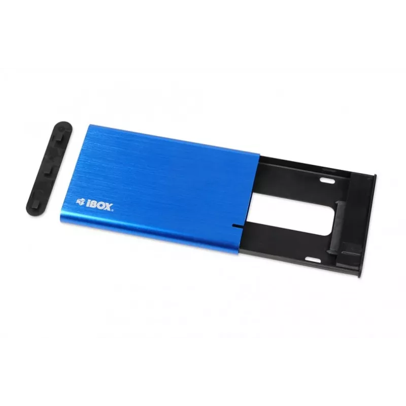 Kõvaketta/SSD-korpus IBOX HD-05 — 2,5-tolline SATA III, USB 3.2 Gen 1 (Micro-USB B), kuni 10 TB, sinine