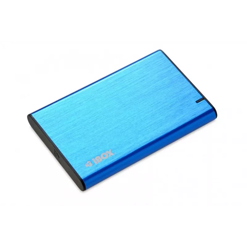 Kõvaketta/SSD-korpus IBOX HD-05 — 2,5-tolline SATA III, USB 3.2 Gen 1 (Micro-USB B), kuni 10 TB, sinine
