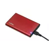 HDD/SSD-korpus IBOX HD-05 Punane 2,5 tolli — USB 3.2 Gen 1 (5 Gbit/s), JMicron JMS578, kuni 10 TB