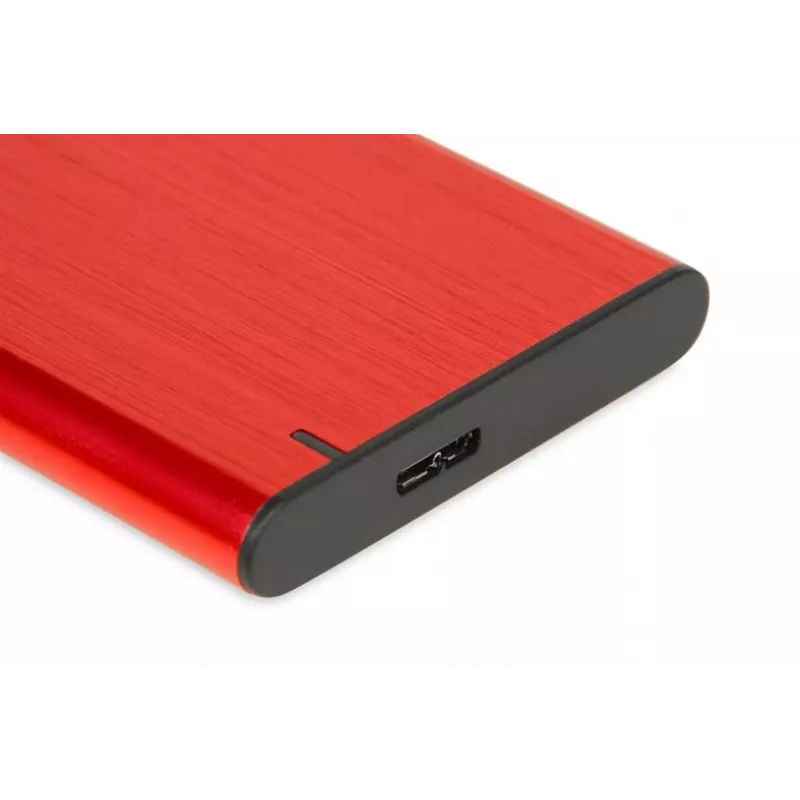 HDD/SSD-korpus IBOX HD-05 Punane 2,5 tolli — USB 3.2 Gen 1 (5 Gbit/s), JMicron JMS578, kuni 10 TB