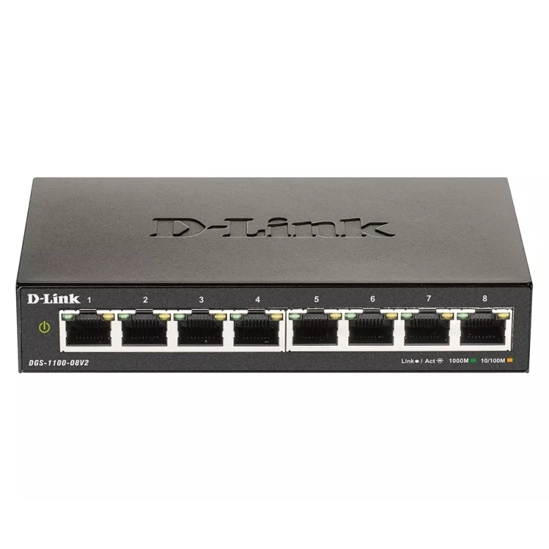 D-Link DGS-1100-08V2 Hallatav L2 Gigabit Ethernet (10/100/1000) Must