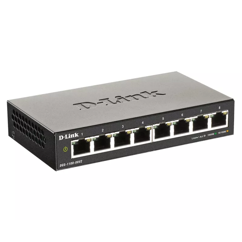 D-Link DGS-1100-08V2 Hallatav L2 Gigabit Ethernet (10/100/1000) Must