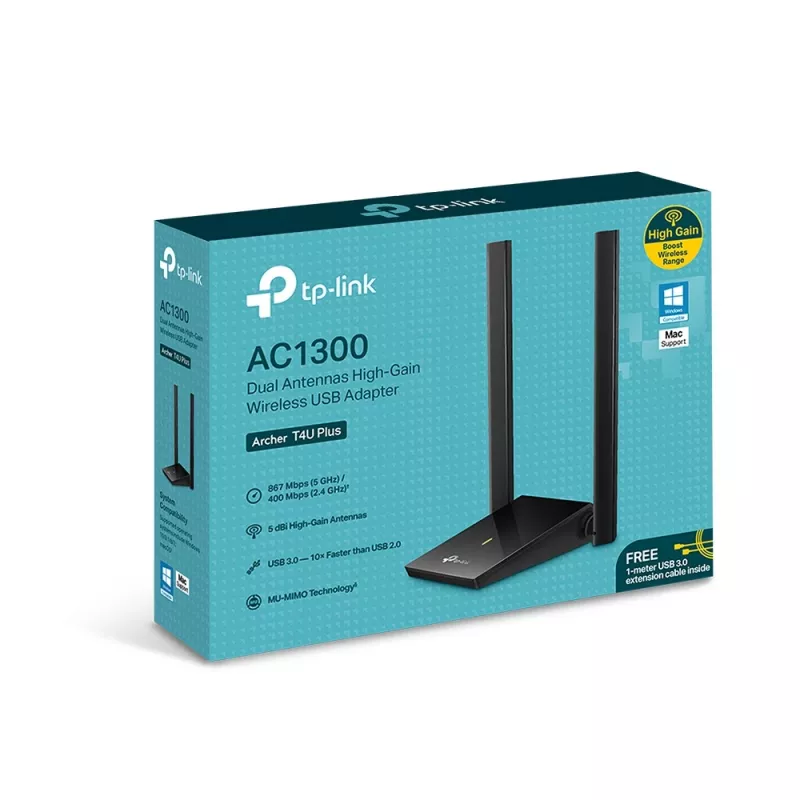 Juhtmevaba adapter TP-Link Archer T4U Plus kaheribaline Wi-Fi 5
