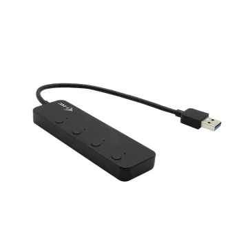 USB-jaotur i-tec USB 3.0 Metal HUB 4 porti individuaalsete sisse-/väljalülititega