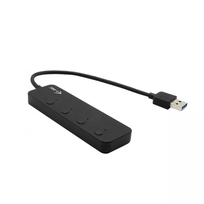 USB-jaotur i-tec USB 3.0 Metal HUB 4 porti individuaalsete sisse-/väljalülititega